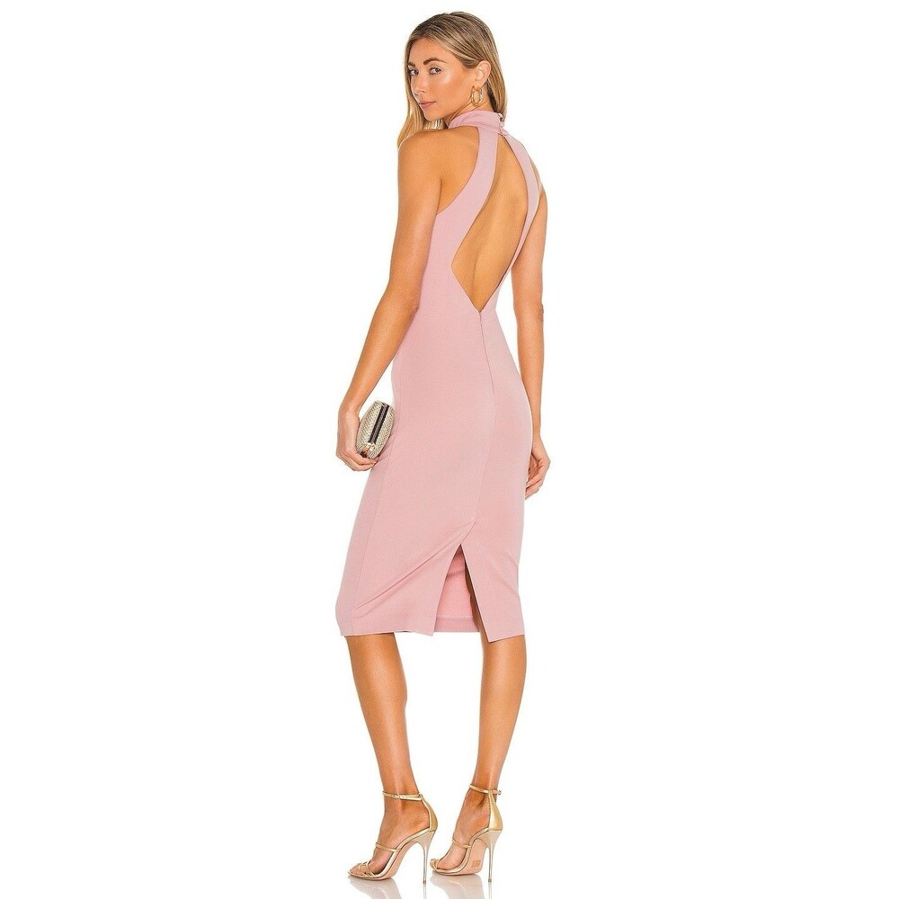 NBD x Revolve - NWT Adelle Midi Open Back Dress in Blush Pink Sz XL Bodycon $178